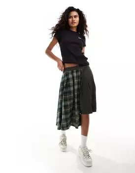 PUMA - Classics - Узкая черная футболка в рубчик