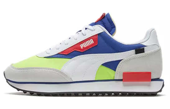Puma Future Rider Play на белом желтом алере