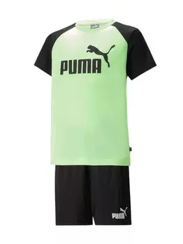 Puma Костюм из полиэстера для мальчиков, зеленый/черный