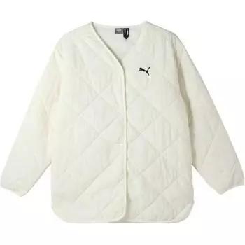 PUMA Легкая утепленная куртка без воротника, женская, белая