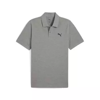 PUMA Мужская футболка-поло Essentials Pique, цвет medium gray heather