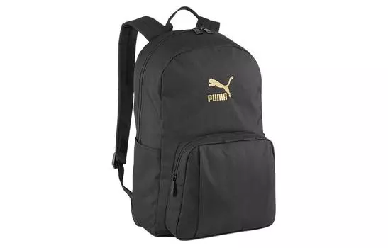 PUMA Нейлоновый рюкзак унисекс, черный с золотом
