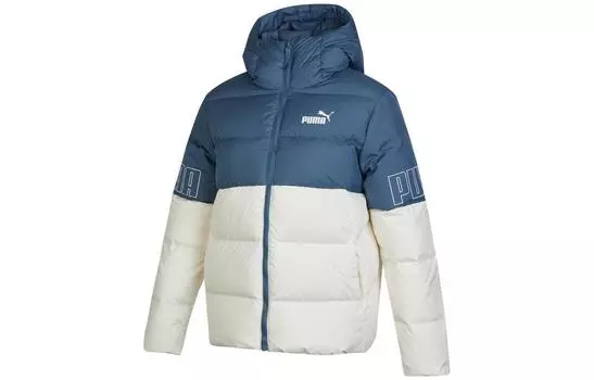 PUMA Пуховик женский сине-белый