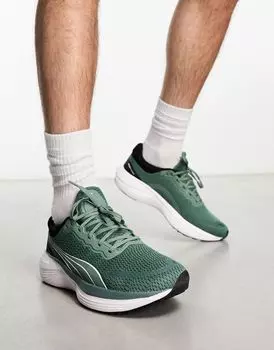 PUMA – Scrend – Бело-зеленые спортивные кроссовки