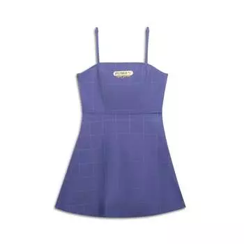 PUMA Women's Wardrobe Essentials Bright Lights NYC Расклешенное короткое платье, цвет blue crystal