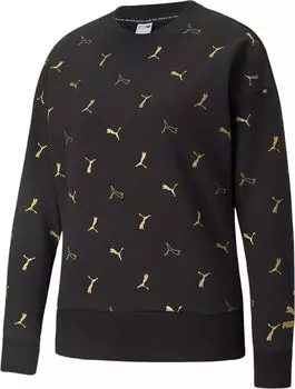 Puma Женская классическая толстовка с круглым вырезом и графическим принтом
