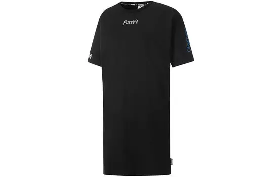 Puma Женские шорты-платье с рукавами, цвет Black