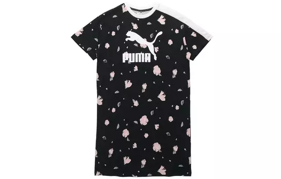 Puma Женские шорты-платье с рукавами, цвет Black