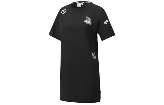 Puma Женские шорты-платье с рукавами, цвет Black