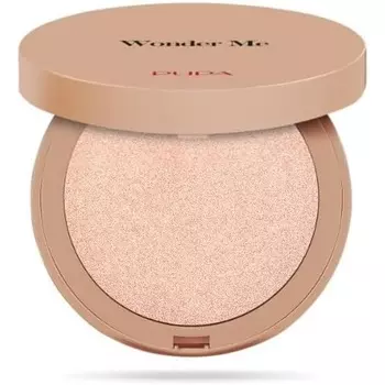 Pupa Milano Компактный хайлайтер Pupa Wonder Me Glow для лица с нулевым эффектом, пудра 101 розовое золото, 7,5 мл