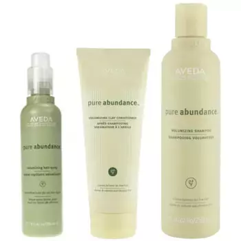 Pure Abundance Volumising Trio - Шампунь, кондиционер и закрепляющий спрей Aveda