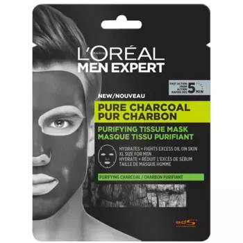 Pure Charcoal Очищающая маска для тканей 30 г L'Oral
