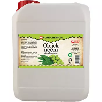 Pure Chemie, Нерафинированное натуральное масло нима холодного отжима, 5000 мл