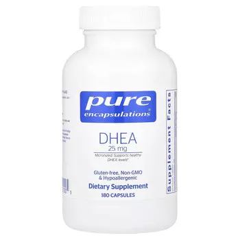 Pure Encapsulations, ДГЭА, 25 мг, 180 капсул