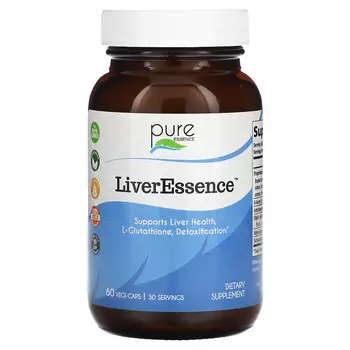 Pure Essence, LiverEssence, 60 растительных капсул