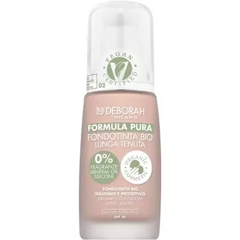 Pure Formula Bio Long Lasting Foundation N.02 бежевый Покрытие и комфорт Deborah