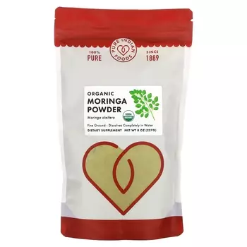 Pure Indian Foods Органический порошок из моринги, 227 г