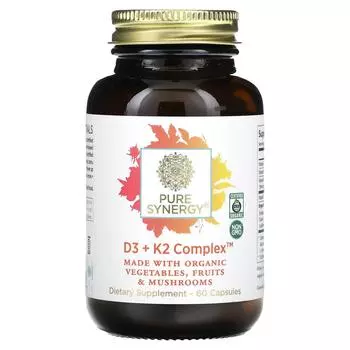 Pure Synergy Комплекс D3 + K2 60 капсул