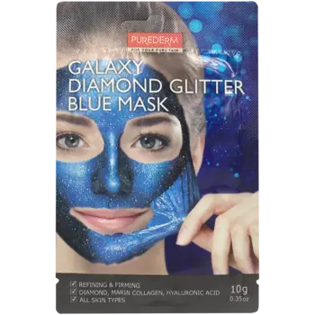 Purederm Galaxy Diamond Glitter отшелушивающая маска для лица с бриллиантом, 10 г