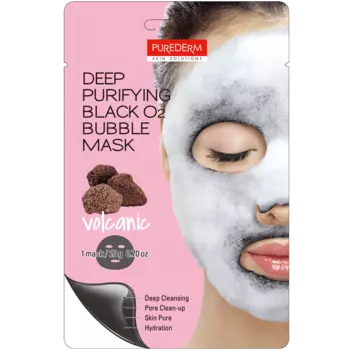 Purederm Глубоко очищающая пузырьковая маска с вулканической жидкостью для лица, 1 шт.
