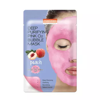 PUREDERM Корейская пузырьковая маска ПЕРСИК, 20 г