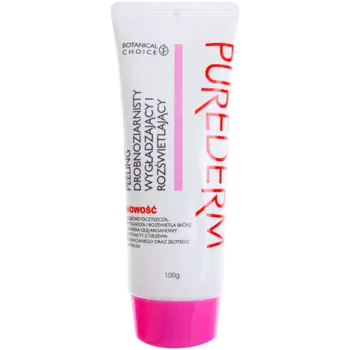 Purederm мелкозернистый разглаживающий и осветляющий скраб для лица, 100 г