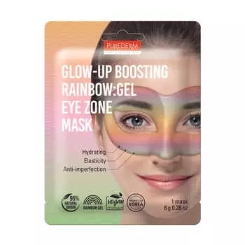 Purederm Веганская гидрогелевая маска для глаз Glow-Up Boosting Rainbow 8g