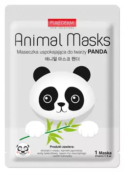 PUREDERM Веганская маска ANIMAL PANDA, 21 мл