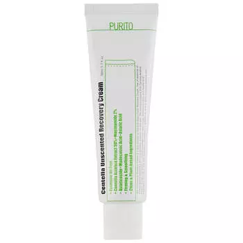 PURITO Centella Unscented Recovery Cream регенерирующий крем без запаха на основе азиатского щитолистника 50мл