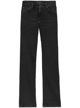 Purple Brand расклешенные джинсы с вырезом, черный