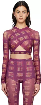 Пурпурная блуза с вырезом через плечо KNWLS