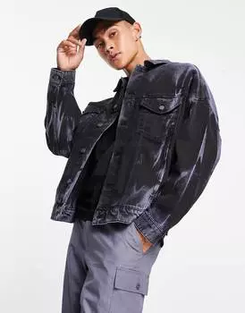 Пурпурная джинсовая куртка оверсайз ASOS DESIGN