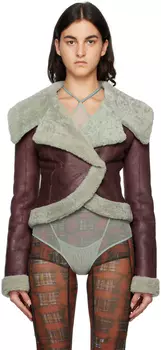 Пурпурная короткая дубленка Elope KNWLS