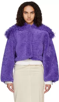 Пурпурная короткая дубленка Le Papier 'La Veste Piloni' Jacquemus