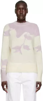 Пурпурно-белый свитер Salma Erdem