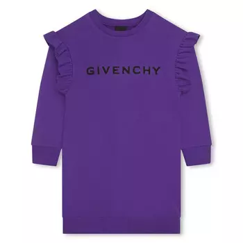 Пурпурное платье с длинными рукавами Givenchy, мультиколор