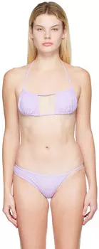 Пурпурные асимметричные плавки бикини Christopher Esber