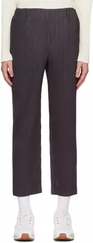 Пурпурные брюки со складками Homme Plissé Issey Miyake