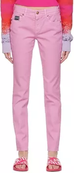 Пурпурные джинсы скинни Versace Jeans Couture