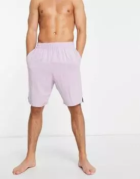 Пурпурные льняные шорты для отдыха ASOS DESIGN