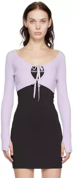 Пурпурный кардиган в рубчик KIMHKIM