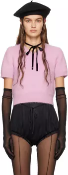 Пурпурный свитер с v-образным вырезом Maison Margiela