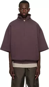 Пурпурный свитшот на молнии до половины Fear of God ESSENTIALS