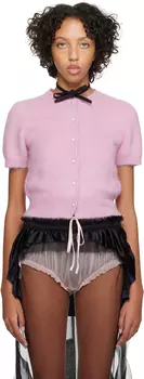 Пурпурный укороченный кардиган Maison Margiela