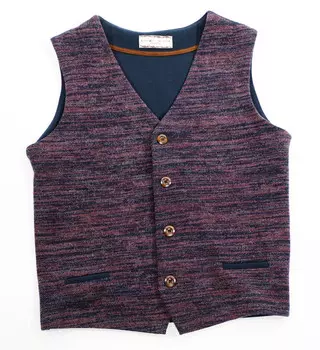 Пурпурный вязаный жилет из вереска Luchiano Visconti