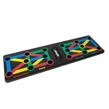 Push Up - доска 12-в-1, включая подставки для отжиманий VIRTUFIT, черный