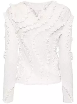 PushBUTTON кружевной топ, белый