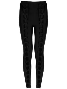 pushBUTTON легинсы с вырезами, черный