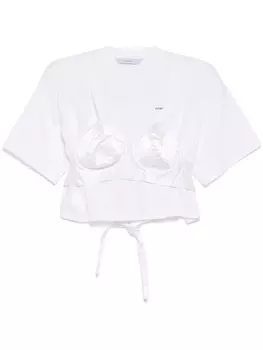 PushBUTTON укороченный топ Bra Point, белый