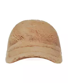 Пушистая бейсболка Yves Salomon, коричневый